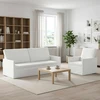 Sofa Sofos komplektas 2 vnt. Balta Audinys