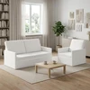 Sofa Sofos komplektas 2 vnt. Balta Audinys