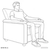 Sofa Sofos komplektas 2 vnt. Balta Dirbtinė oda