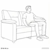 Sofa Sofos komplektas 2 vnt. Balta Dirbtinė oda
