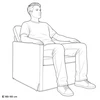 Sofa Sofos komplektas 2 vnt. Debesų pilka Audinys
