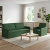 Sofa Sofos komplektas 2 vnt. Džiunglių žalia Kordūrinis audinys