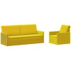 Sofa Sofos komplektas 2 vnt. Geltona Aksomas