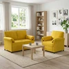 Sofa Sofos komplektas 2 vnt. Geltona Aksomas
