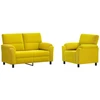 Sofa Sofos komplektas 2 vnt. Geltona Aksomas