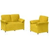Sofa Sofos komplektas 2 vnt. Geltona Aksomas