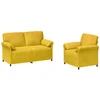 Sofa Sofos komplektas 2 vnt. Geltona Aksomas
