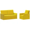 Sofa Sofos komplektas 2 vnt. Geltona Aksomas