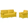 Sofa Sofos komplektas 2 vnt. Geltona Aksomas