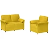 Sofa Sofos komplektas 2 vnt. Geltona Aksomas