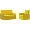 Sofa Sofos komplektas 2 vnt. Geltona Aksomas