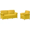 Sofa Sofos komplektas 2 vnt. Geltona Aksomas