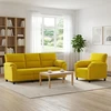 Sofa Sofos komplektas 2 vnt. Geltona Aksomas