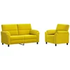 Sofa Sofos komplektas 2 vnt. Geltona Aksomas