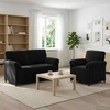 Sofa Sofos komplektas 2 vnt. Juoda Aksomas