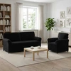 Sofa Sofos komplektas 2 vnt. Juoda Aksomas