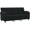 Sofa Sofos komplektas 2 vnt. Juoda Aksomas