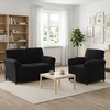 Sofa Sofos komplektas 2 vnt. Juoda Aksomas