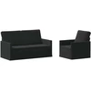 Sofa Sofos komplektas 2 vnt. Juoda Aksomas