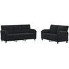 Sofa Sofos komplektas 2 vnt. Juoda Aksomas