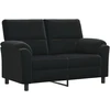 Sofa Sofos komplektas 2 vnt. Juoda Aksomas