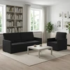 Sofa Sofos komplektas 2 vnt. Juoda Aksomas