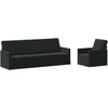 Sofa Sofos komplektas 2 vnt. Juoda Aksomas
