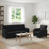 Sofa Sofos komplektas 2 vnt. Juoda Aksomas