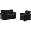Sofa Sofos komplektas 2 vnt. Juoda Aksomas
