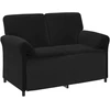 Sofa Sofos komplektas 2 vnt. Juoda Aksomas