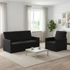 Sofa Sofos komplektas 2 vnt. Juoda Aksomas