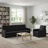 Sofa Sofos komplektas 2 vnt. Juoda Aksomas