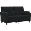 Sofa Sofos komplektas 2 vnt. Juoda Aksomas