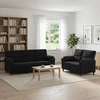 Sofa Sofos komplektas 2 vnt. Juoda Aksomas