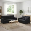 Sofa Sofos komplektas 2 vnt. Juoda Aksomas