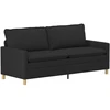 Sofa Sofos komplektas 2 vnt. Juoda Audinys