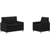 Sofa Sofos komplektas 2 vnt. Juoda Audinys