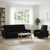 Sofa Sofos komplektas 2 vnt. Juoda Audinys