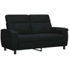 Sofa Sofos komplektas 2 vnt. Juoda Audinys
