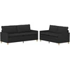 Sofa Sofos komplektas 2 vnt. Juoda Audinys