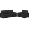 Sofa Sofos komplektas 2 vnt. Juoda Audinys