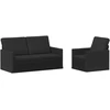 Sofa Sofos komplektas 2 vnt. Juoda Audinys