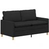 Sofa Sofos komplektas 2 vnt. Juoda Audinys