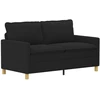 Sofa Sofos komplektas 2 vnt. Juoda Audinys