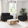 Sofa Sofos komplektas 2 vnt. Juoda Audinys