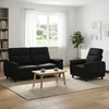 Sofa Sofos komplektas 2 vnt. Juoda Audinys