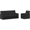 Sofa Sofos komplektas 2 vnt. Juoda Audinys
