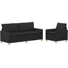 Sofa Sofos komplektas 2 vnt. Juoda Audinys