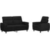 Sofa Sofos komplektas 2 vnt. Juoda Audinys