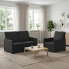 Sofa Sofos komplektas 2 vnt. Juoda Audinys